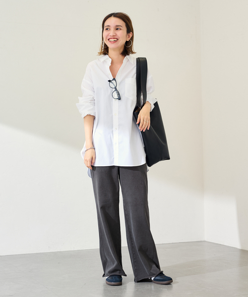 FRAMeWORK（フレームワーク）の「≪追加≫ウェットオゾンセミフレアパンツ（その他パンツ・レディース・ホワイト系その他/サックスブルー/チャコールグレー・36/38）」の12枚目の写真