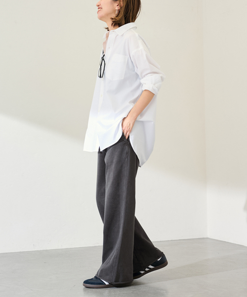FRAMeWORK（フレームワーク）の「≪追加≫ウェットオゾンセミフレアパンツ（その他パンツ・レディース・ホワイト系その他/サックスブルー/チャコールグレー・36/38）」の13枚目の写真
