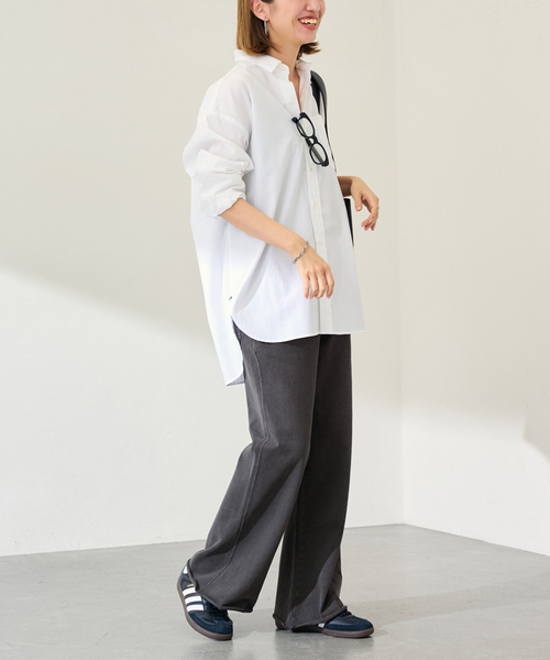 FRAMeWORK（フレームワーク）の「≪追加≫ウェットオゾンセミフレアパンツ（その他パンツ・レディース・ホワイト系その他/サックスブルー/チャコールグレー・36/38）」の14枚目の写真