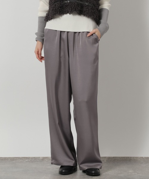 LAKOLE(ラコレ)の「サテンイージーパンツ / 658138(その他パンツ・レディース・グレー/ライトベージュ/ネイビー・FREE)」の10枚目の写真