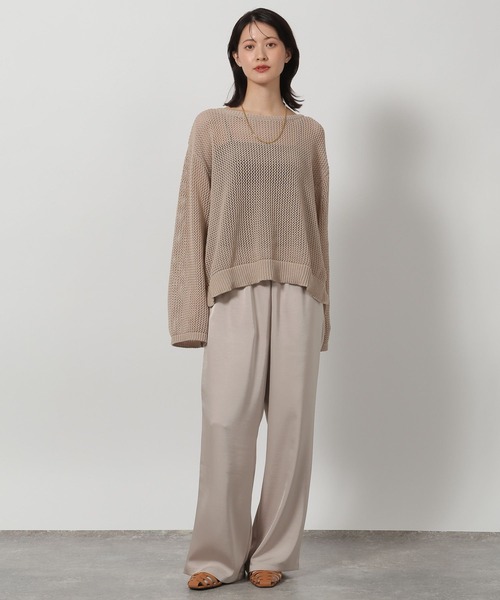 LAKOLE(ラコレ)の「サテンイージーパンツ / 658138(その他パンツ・レディース・グレー/ライトベージュ/ネイビー・FREE)」の13枚目の写真