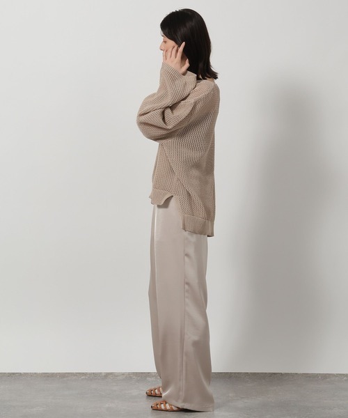 LAKOLE(ラコレ)の「サテンイージーパンツ / 658138(その他パンツ・レディース・グレー/ライトベージュ/ネイビー・FREE)」の14枚目の写真