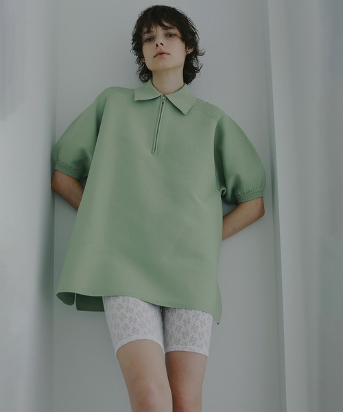 セール】OVER KNIT POLO TOPS（ニット/セーター）｜MANOF（マノフ）の