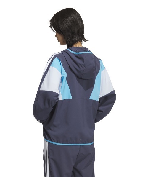 adidas(アディダス)の「アディダス adidas TEAMS ルーズフィット クロス ジャケット(ジャージ・レディース・オフホワイト/ブラック/ネイビー・S/M/L/XL)」の15枚目の写真