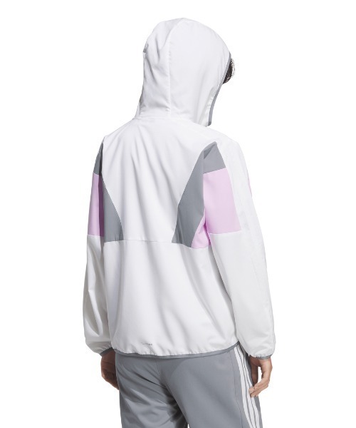 adidas(アディダス)の「アディダス adidas TEAMS ルーズフィット クロス ジャケット(ジャージ・レディース・オフホワイト/ブラック/ネイビー・S/M/L/XL)」の7枚目の写真