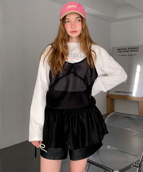 VASCARA（バスカラ）の「Faux Leather Banding Shorts Pants Black（その他パンツ・レディース・ブラック・FREE/LARGE）」の2枚目の写真