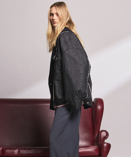 UNISEX》Denim Docking Prime-Over Peaked Lapel Jacket/デニム
