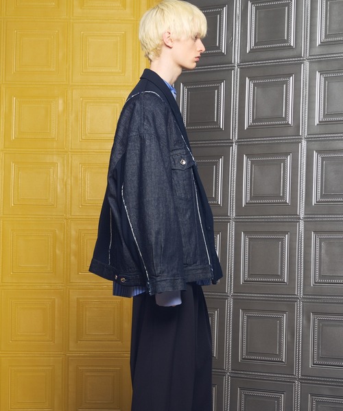 UNISEX》Denim Docking Prime-Over Peaked Lapel Jacket/デニム