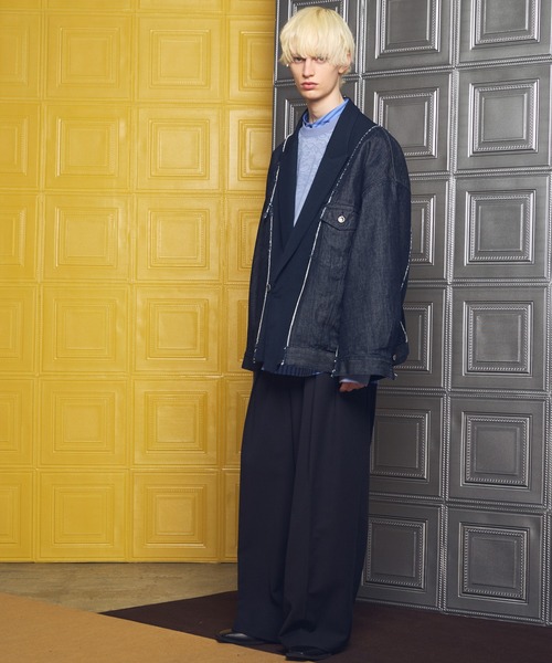 UNISEX》Denim Docking Prime-Over Peaked Lapel Jacket/デニム