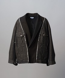 MAISON SPECIAL (Maison Special) "《UNISEX》Denim Docking Prime-Over Peaked Lapel Jacket/Denim Docking Prime-Over Peak Lapel Jacket [MAISON SPECIAL] ■Set-up Compatible■ (Tailored Jacket)"