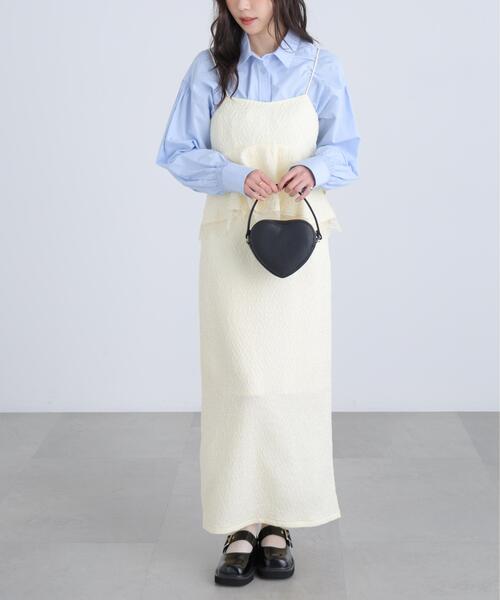 FREE'S MART(フリーズマート)の「◆ペプラムレースキャミワンピース(ワンピース・レディース・ブラック/ホワイト/ライトグリーン・MEDIUM/SMALL)」の2枚目の写真