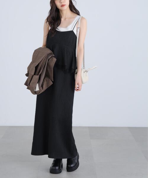 FREE'S MART(フリーズマート)の「◆ペプラムレースキャミワンピース(ワンピース・レディース・ブラック/ホワイト/ライトグリーン・MEDIUM/SMALL)」の5枚目の写真