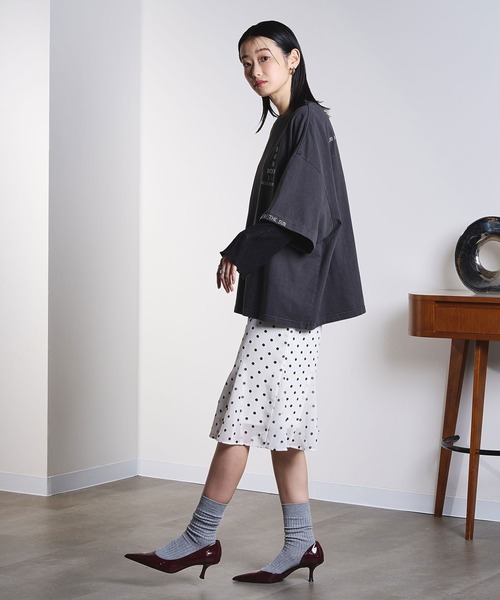 ROSE BUD（ローズバッド）の「ASSORTED MIDI SKIRT（スカート・レディース・ホワイト/ベージュ・ONE SIZE）」の4枚目の写真