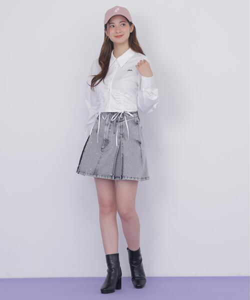 JILL by JILL STUART(ジルバイジルスチュアート)の「ドロストビスチェシャツ(シャツ/ブラウス・レディース・ベージュ系その他/ホワイト/ブルー系その他・FREE)」の7枚目の写真