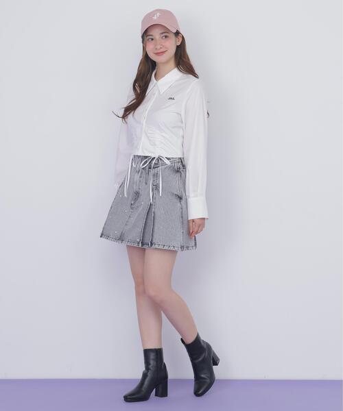 JILL by JILL STUART(ジルバイジルスチュアート)の「ドロストビスチェシャツ(シャツ/ブラウス・レディース・ベージュ系その他/ホワイト/ブルー系その他・FREE)」の8枚目の写真