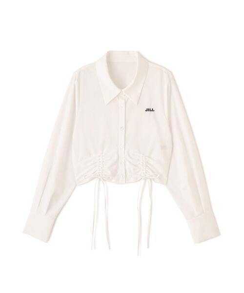 JILL by JILL STUART(ジルバイジルスチュアート)の「ドロストビスチェシャツ(シャツ/ブラウス・レディース・ベージュ系その他/ホワイト/ブルー系その他・FREE)」の9枚目の写真