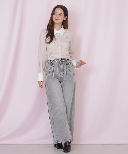 JILL by JILL STUART(ジルバイジルスチュアート)の「ドロストビスチェシャツ(シャツ/ブラウス・レディース・ベージュ系その他/ホワイト/ブルー系その他・FREE)」の15枚目の写真
