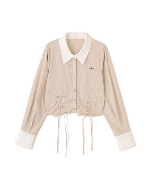 JILL by JILL STUART(ジルバイジルスチュアート)の「ドロストビスチェシャツ(シャツ/ブラウス・レディース・ベージュ系その他/ホワイト/ブルー系その他・FREE)」の16枚目の写真