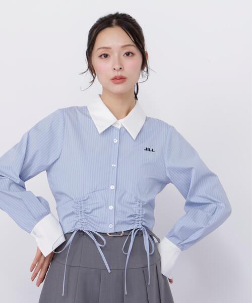 JILL by JILL STUART(ジルバイジルスチュアート)の「ドロストビスチェシャツ(シャツ/ブラウス・レディース・ベージュ系その他/ホワイト/ブルー系その他・FREE)」の19枚目の写真