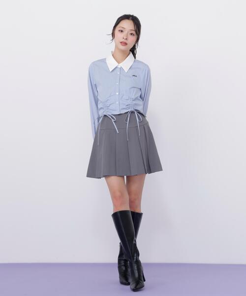 JILL by JILL STUART(ジルバイジルスチュアート)の「ドロストビスチェシャツ(シャツ/ブラウス・レディース・ベージュ系その他/ホワイト/ブルー系その他・FREE)」の20枚目の写真