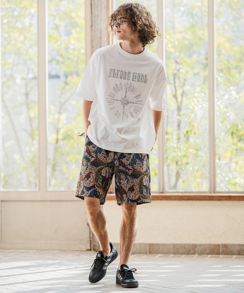 CAMBIO(カンビオ)の「mp14627- Botanical Leaf Gobelin Shorts ショートパンツ(2026GIM-011)(その他パンツ・メンズ・ブルー/ブラック/ワイン・S/M/L)」の5枚目の写真