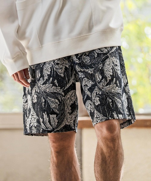 CAMBIO(カンビオ)の「mp14627- Botanical Leaf Gobelin Shorts ショートパンツ(2026GIM-011)(その他パンツ・メンズ・ブルー/ブラック/ワイン・S/M/L)」の8枚目の写真