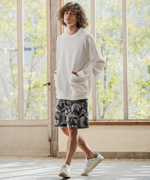 CAMBIO(カンビオ)の「mp14627- Botanical Leaf Gobelin Shorts ショートパンツ(2026GIM-011)(その他パンツ・メンズ・ブルー/ブラック/ワイン・S/M/L)」の10枚目の写真