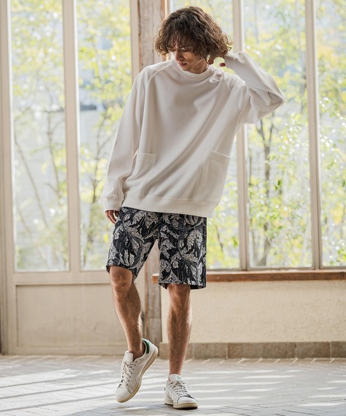 CAMBIO(カンビオ)の「mp14627- Botanical Leaf Gobelin Shorts ショートパンツ(2026GIM-011)(その他パンツ・メンズ・ブルー/ブラック/ワイン・S/M/L)」の11枚目の写真
