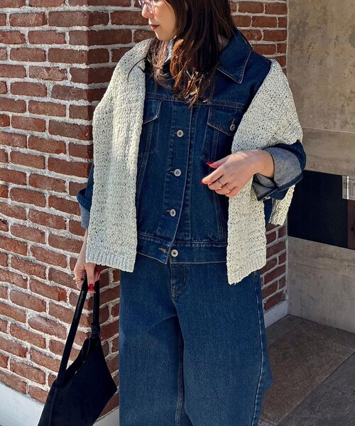 fredy emue(フレディエミュ)の「《セットアップ対応》コンパクトデニムジャケット(デニムジャケット・レディース・サックスブルー/ネイビー・38)」の2枚目の写真