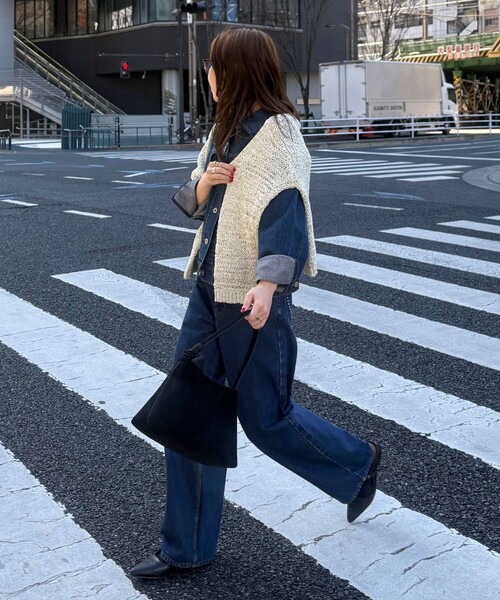 fredy emue(フレディエミュ)の「《セットアップ対応》コンパクトデニムジャケット(デニムジャケット・レディース・サックスブルー/ネイビー・38)」の4枚目の写真