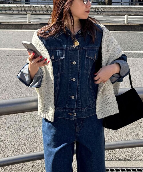 fredy emue(フレディエミュ)の「《セットアップ対応》コンパクトデニムジャケット(デニムジャケット・レディース・サックスブルー/ネイビー・38)」の6枚目の写真