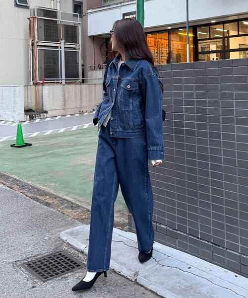 fredy emue(フレディエミュ)の「《セットアップ対応》コンパクトデニムジャケット(デニムジャケット・レディース・サックスブルー/ネイビー・38)」の8枚目の写真