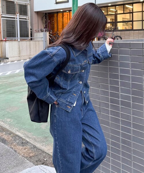 fredy emue(フレディエミュ)の「《セットアップ対応》コンパクトデニムジャケット(デニムジャケット・レディース・サックスブルー/ネイビー・38)」の10枚目の写真