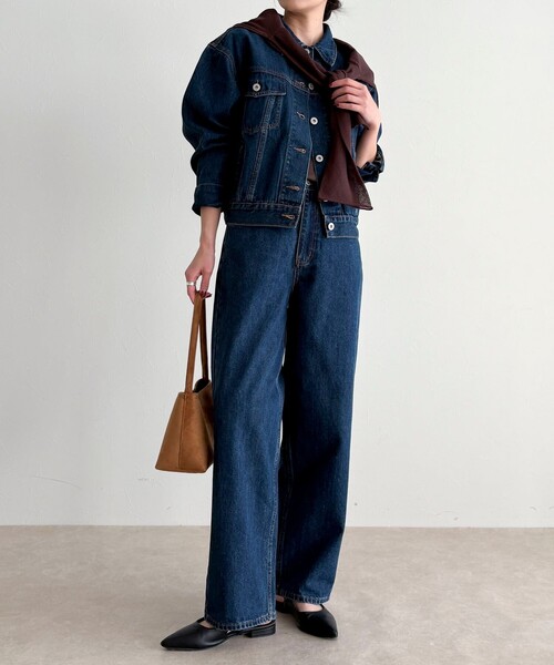 fredy emue(フレディエミュ)の「《セットアップ対応》コンパクトデニムジャケット(デニムジャケット・レディース・サックスブルー/ネイビー・38)」の16枚目の写真