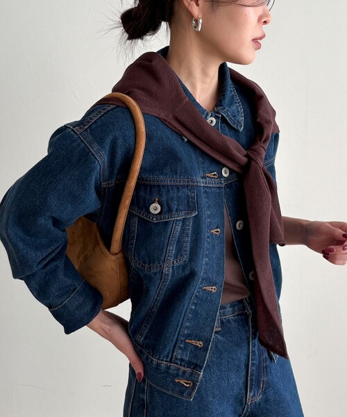 fredy emue(フレディエミュ)の「《セットアップ対応》コンパクトデニムジャケット(デニムジャケット・レディース・サックスブルー/ネイビー・38)」の18枚目の写真