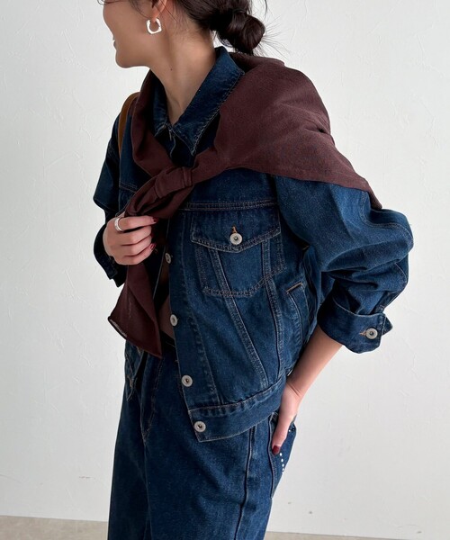 fredy emue(フレディエミュ)の「《セットアップ対応》コンパクトデニムジャケット(デニムジャケット・レディース・サックスブルー/ネイビー・38)」の20枚目の写真