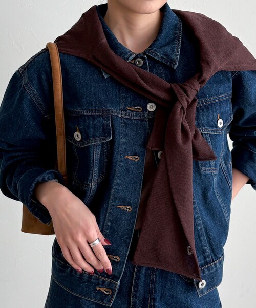 fredy emue(フレディエミュ)の「《セットアップ対応》コンパクトデニムジャケット(デニムジャケット・レディース・サックスブルー/ネイビー・38)」の21枚目の写真