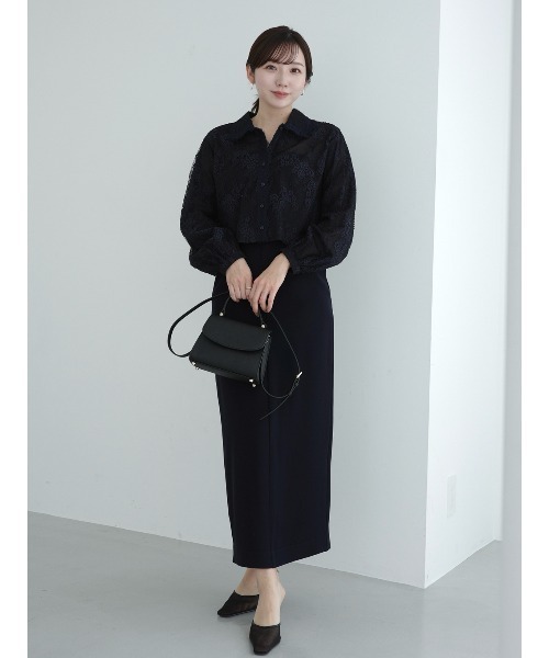 anuans（アニュアンス）の「レースシャツブラウス（シャツ/ブラウス・レディース・ネイビー/ホワイト/ブルー・FREE）」の15枚目の写真