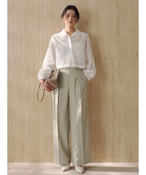 anuans（アニュアンス）の「レースシャツブラウス（シャツ/ブラウス・レディース・ネイビー/ホワイト/ブルー・FREE）」の12枚目の写真