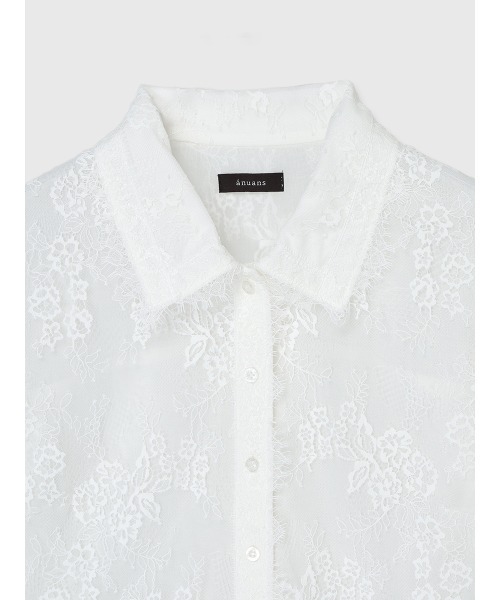 anuans（アニュアンス）の「レースシャツブラウス（シャツ/ブラウス・レディース・ネイビー/ホワイト/ブルー・FREE）」の22枚目の写真