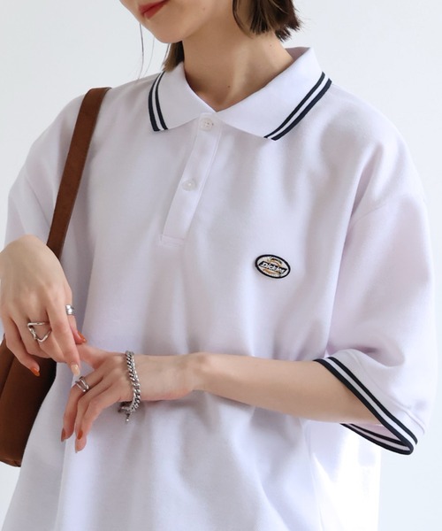 Dickies(ディッキーズ)の「【GENUINE DICKIES/ジェニュインディッキーズ】ミニワッペンリブライン 鹿の子ポロシャツ(ポロシャツ・メンズ・ブラック/グリーン/ブラウン/ホワイト・M/L/XL)」の6枚目の写真