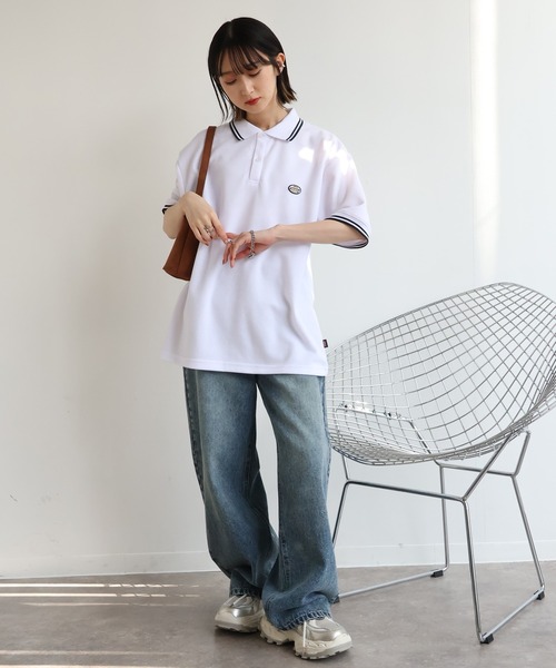 Dickies(ディッキーズ)の「【GENUINE DICKIES/ジェニュインディッキーズ】ミニワッペンリブライン 鹿の子ポロシャツ(ポロシャツ・メンズ・ブラック/グリーン/ブラウン/ホワイト・M/L/XL)」の9枚目の写真
