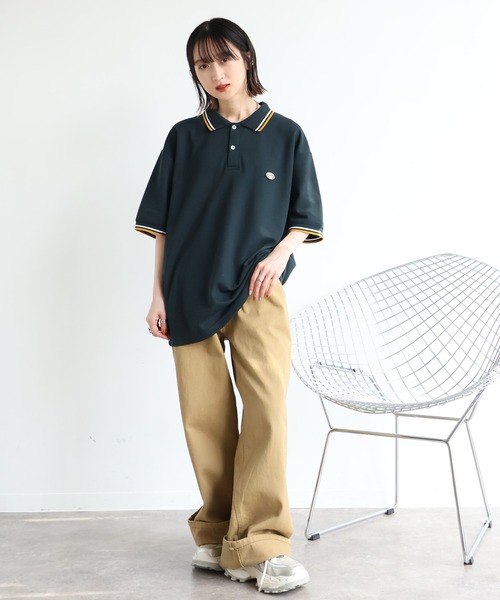 Dickies(ディッキーズ)の「【GENUINE DICKIES/ジェニュインディッキーズ】ミニワッペンリブライン 鹿の子ポロシャツ(ポロシャツ・メンズ・ブラック/グリーン/ブラウン/ホワイト・M/L/XL)」の22枚目の写真