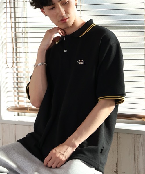 Dickies(ディッキーズ)の「【GENUINE DICKIES/ジェニュインディッキーズ】ミニワッペンリブライン 鹿の子ポロシャツ(ポロシャツ・メンズ・ブラック/グリーン/ブラウン/ホワイト・M/L/XL)」の10枚目の写真
