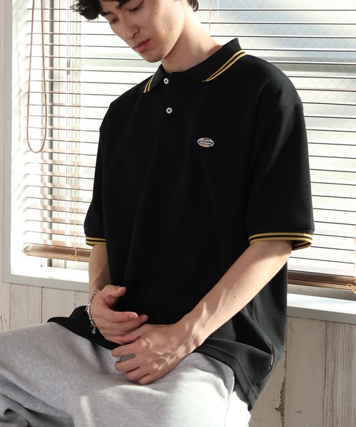 Dickies(ディッキーズ)の「【GENUINE DICKIES/ジェニュインディッキーズ】ミニワッペンリブライン 鹿の子ポロシャツ(ポロシャツ・メンズ・ブラック/グリーン/ブラウン/ホワイト・M/L/XL)」の11枚目の写真