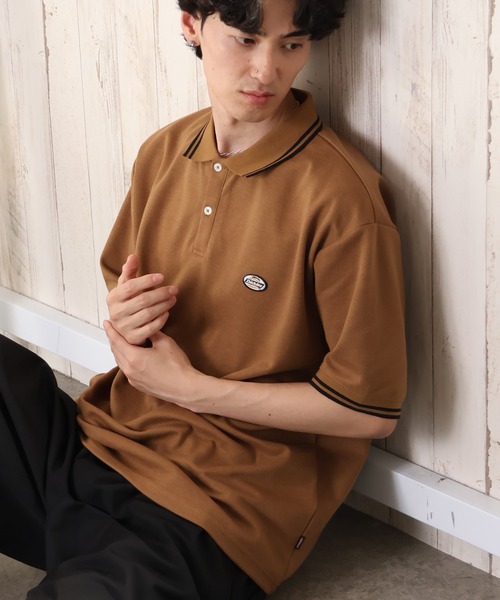 Dickies(ディッキーズ)の「【GENUINE DICKIES/ジェニュインディッキーズ】ミニワッペンリブライン 鹿の子ポロシャツ(ポロシャツ・メンズ・ブラック/グリーン/ブラウン/ホワイト・M/L/XL)」の14枚目の写真