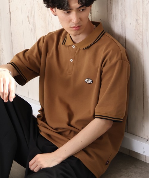 Dickies(ディッキーズ)の「【GENUINE DICKIES/ジェニュインディッキーズ】ミニワッペンリブライン 鹿の子ポロシャツ(ポロシャツ・メンズ・ブラック/グリーン/ブラウン/ホワイト・M/L/XL)」の16枚目の写真