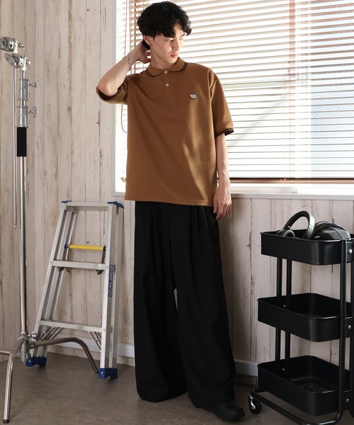 Dickies(ディッキーズ)の「【GENUINE DICKIES/ジェニュインディッキーズ】ミニワッペンリブライン 鹿の子ポロシャツ(ポロシャツ・メンズ・ブラック/グリーン/ブラウン/ホワイト・M/L/XL)」の17枚目の写真