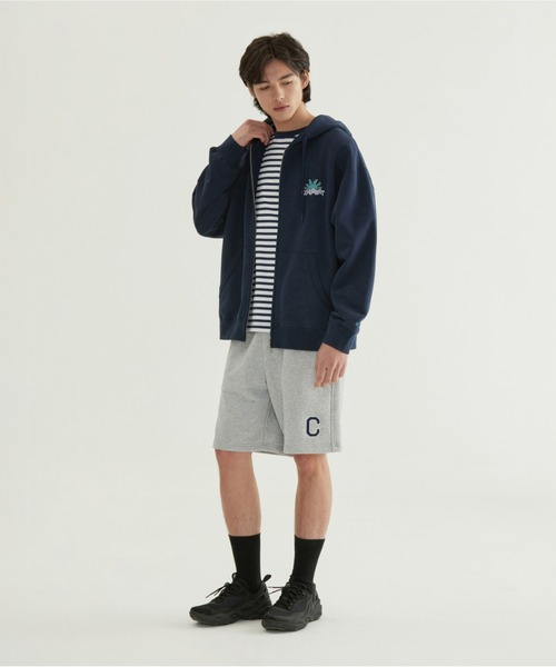 COVERNAT（カバーナット）の「C LOGO REGULAR SWEAT SHORTS（スウェットパンツ・メンズ・ブラック/杢グレー/ネイビー/パープル・X-SMALL/SMALL/MEDIUM/LARGE/X-LARGE/XX-LARGE）」の3枚目の写真