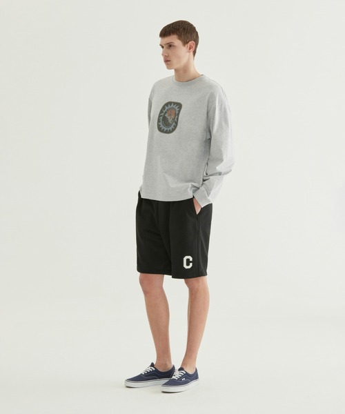 COVERNAT（カバーナット）の「C LOGO REGULAR SWEAT SHORTS（スウェットパンツ・メンズ・ブラック/杢グレー/ネイビー/パープル・X-SMALL/SMALL/MEDIUM/LARGE/X-LARGE/XX-LARGE）」の2枚目の写真